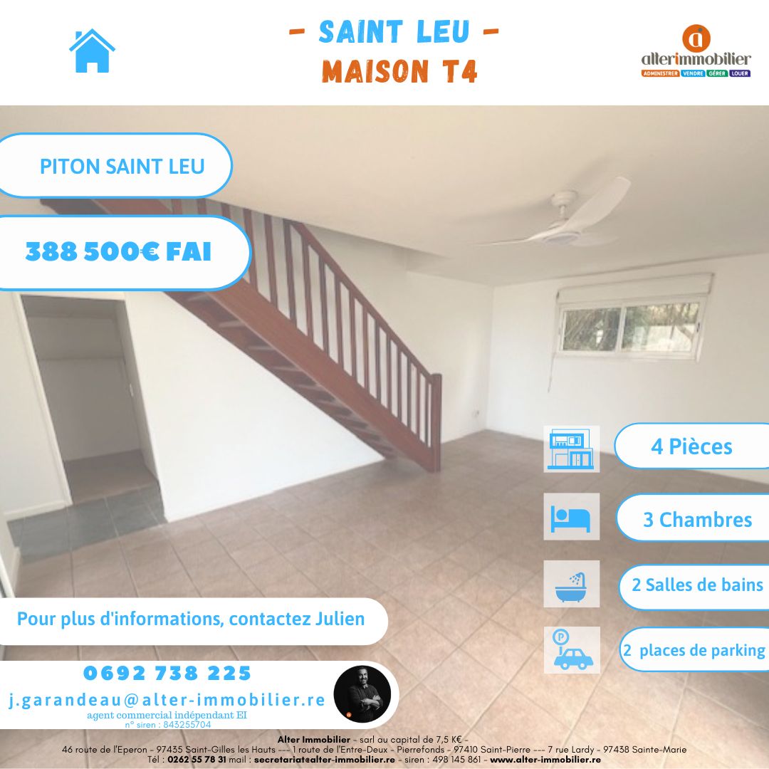 Maison T4 Piton Saint Leu