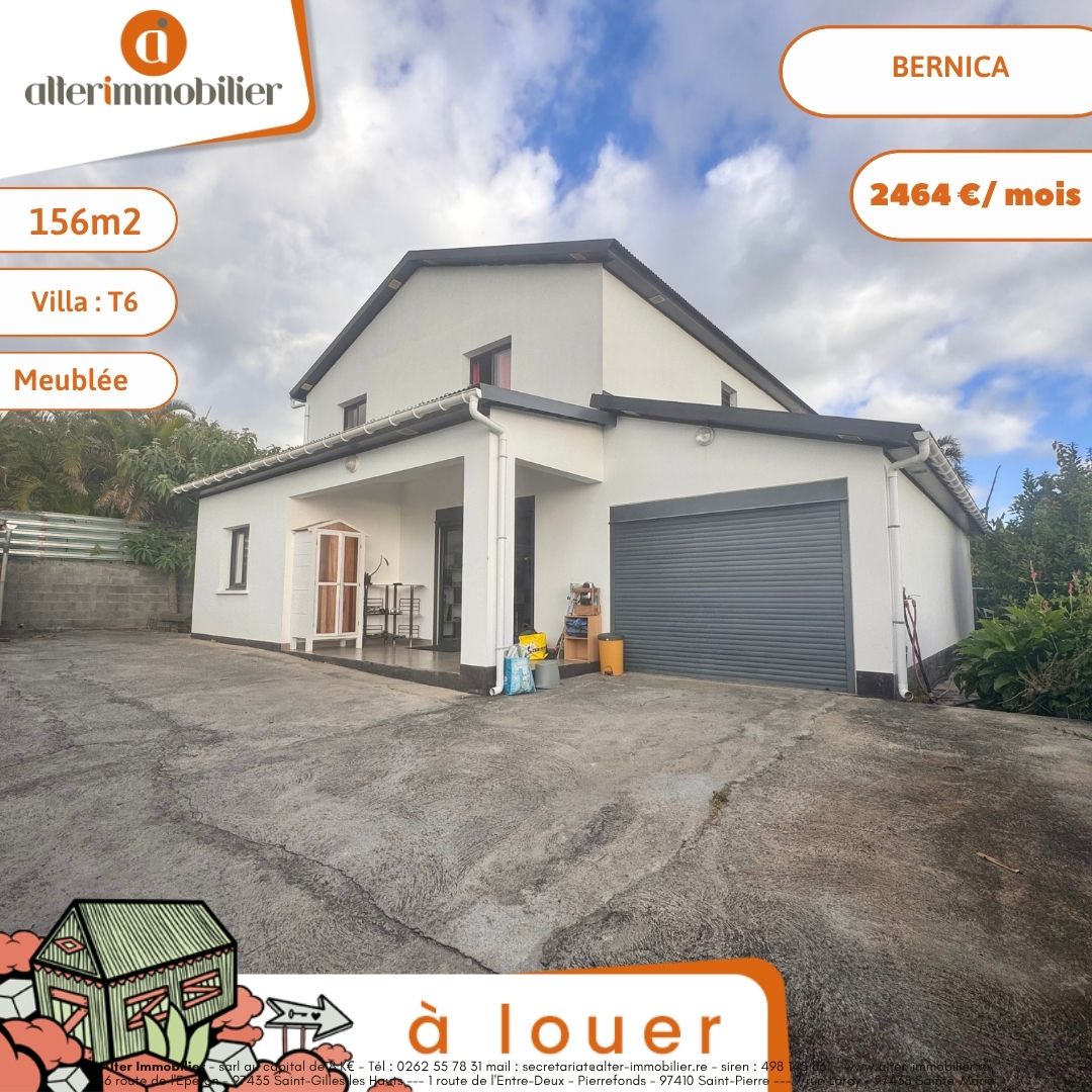 A LOUER – VILLA T6 MEUBLEE – BERNICA