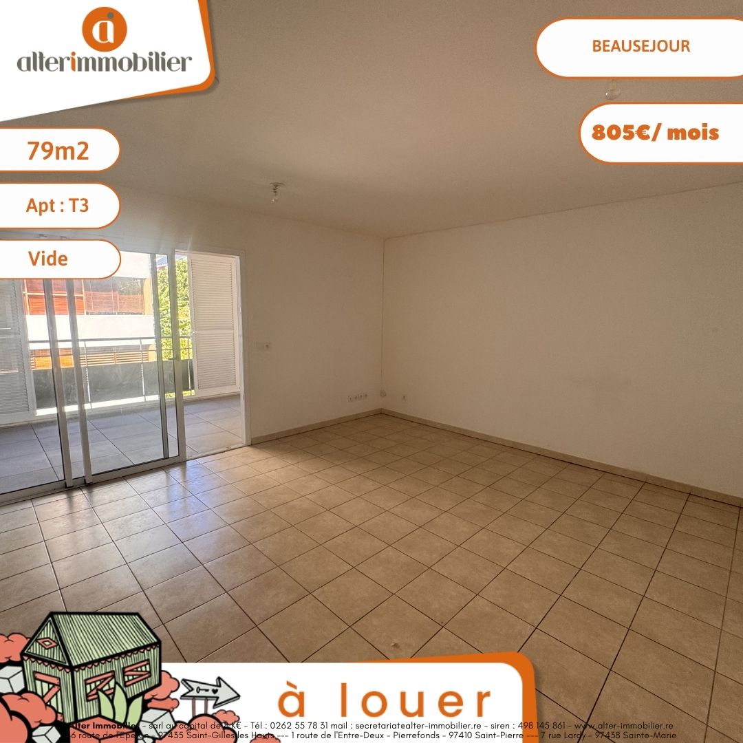 A LOUER – APT T3 VIDE – BEAUSEJOUR