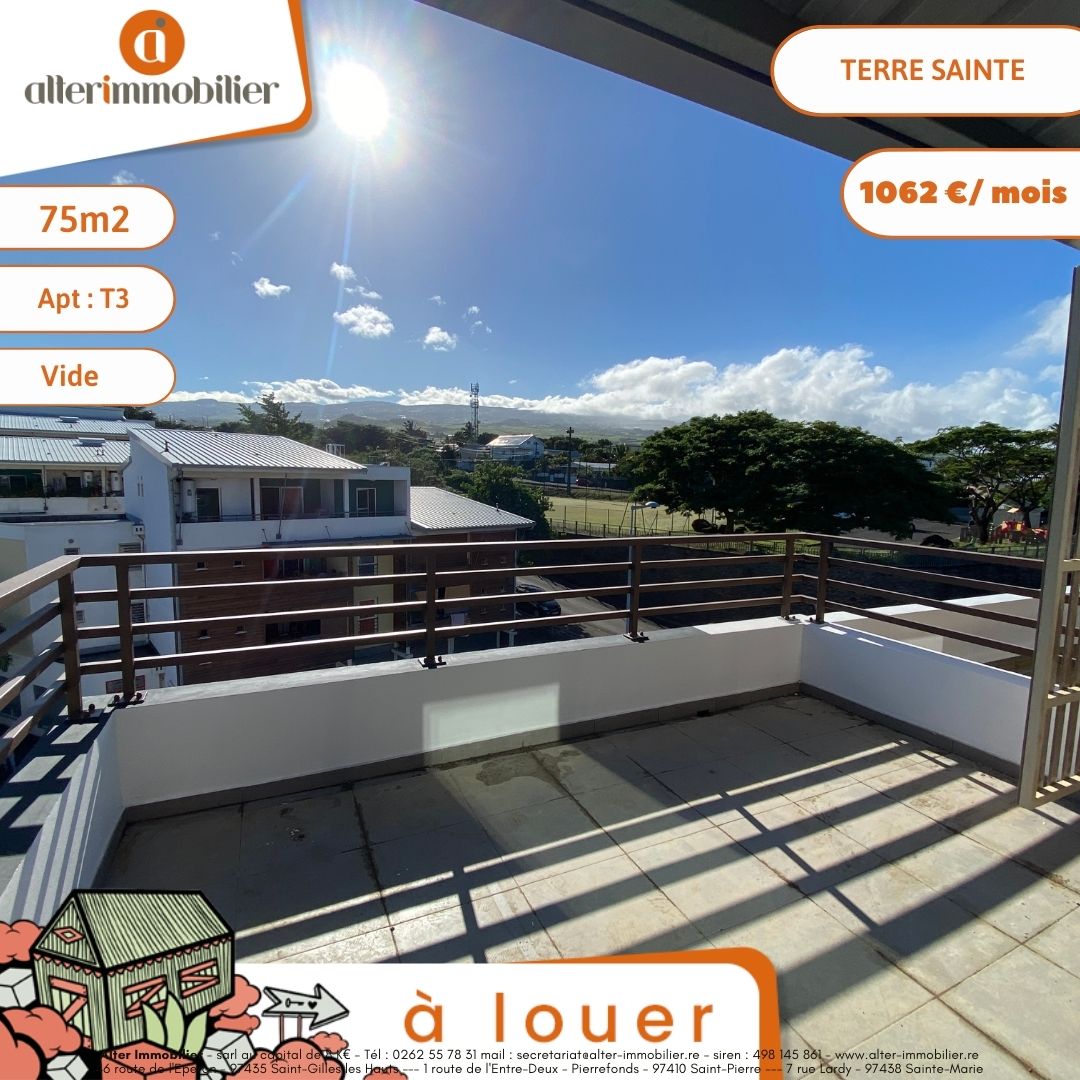 A LOUER – T3 VIDE – TERRE SAINTE