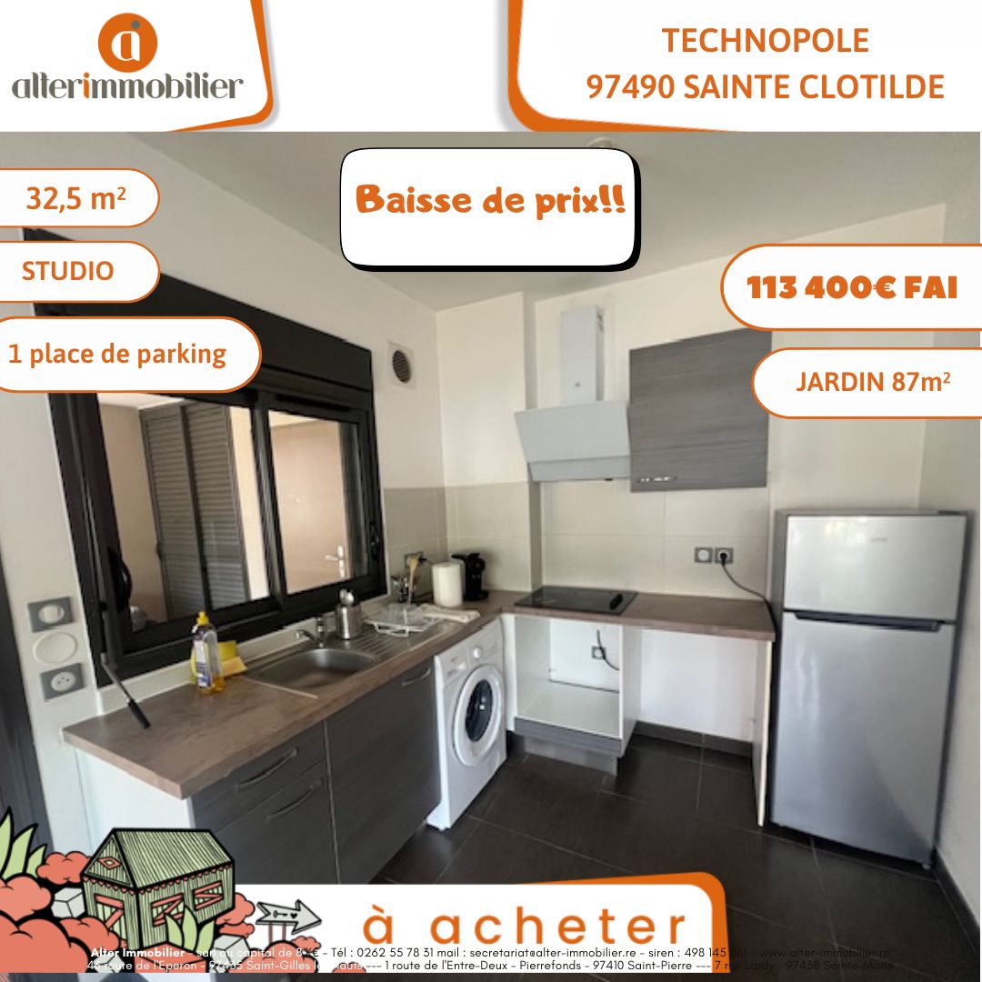 STUDIO 32,5m² SAINTE CLOTILDE