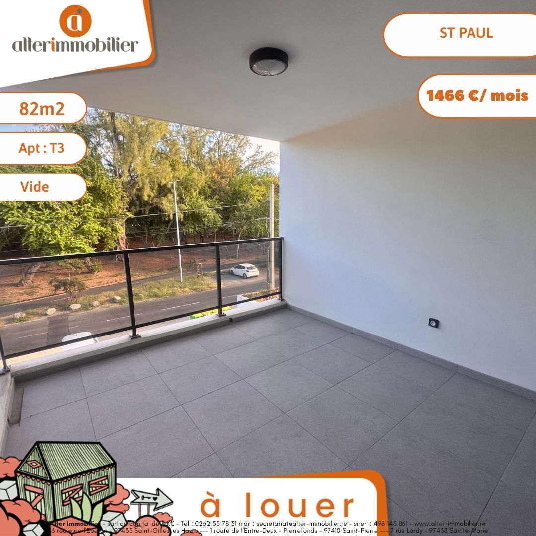 A LOUER – T3 VIDE – ST PAUL