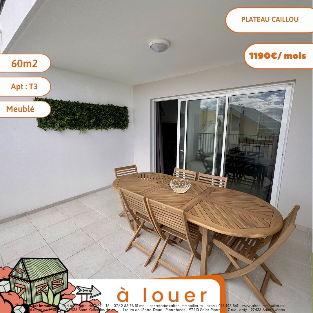 A LOUER – T3 MEUBLE – PLATEAU CAILLOU