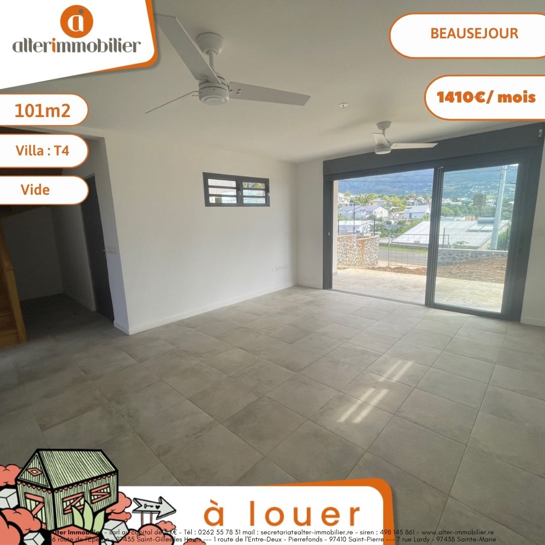 A LOUER – VILLA T4 – BEAUSEJOUR