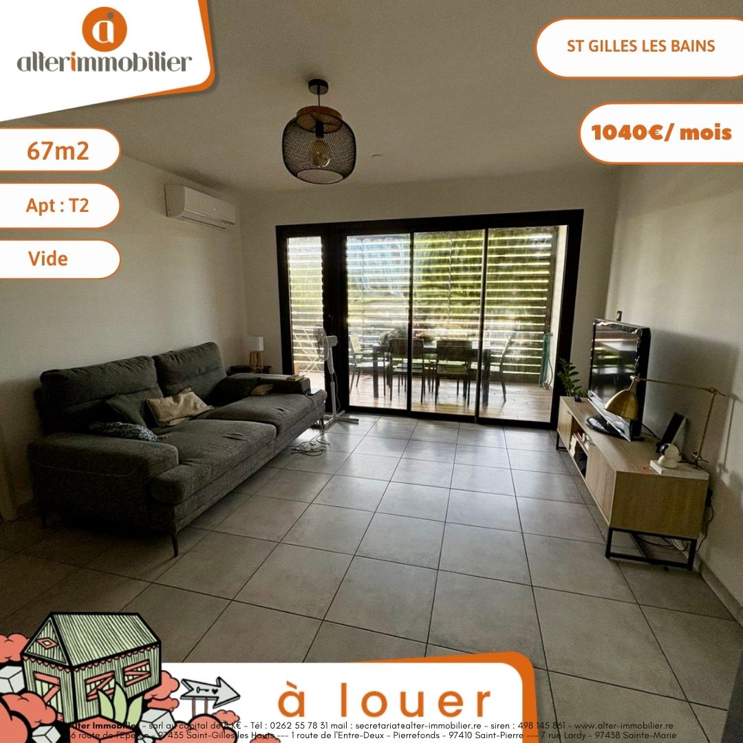 A LOUER – T2 RDJ – ST GILLES LES BAINS – CENTRE VILLE