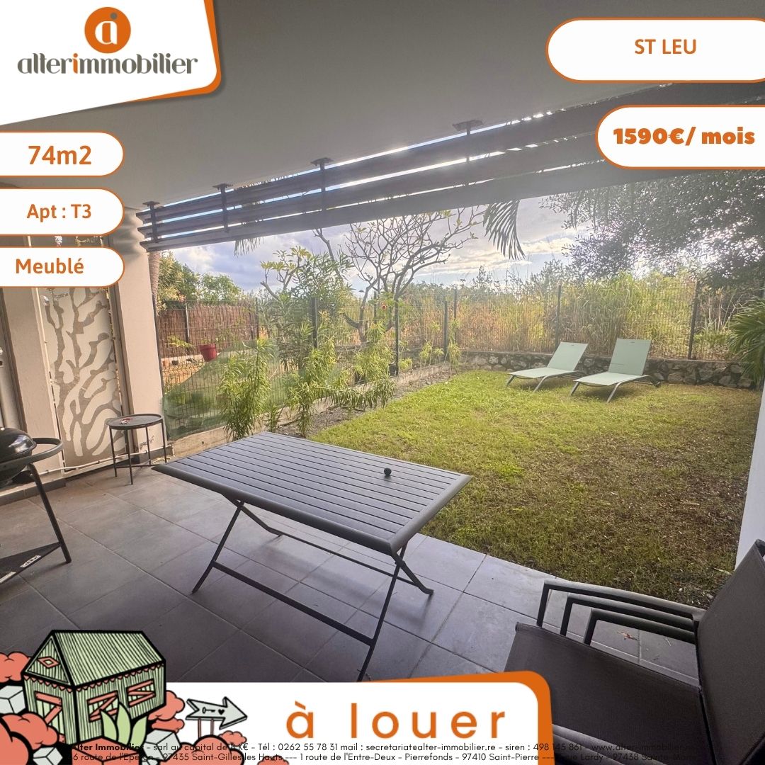 A LOUER – T3 MEUBLE – ST LEU