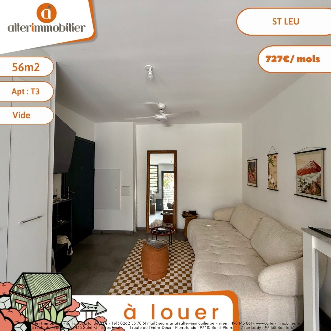 A LOUER – T3 VIDE – ST LEU