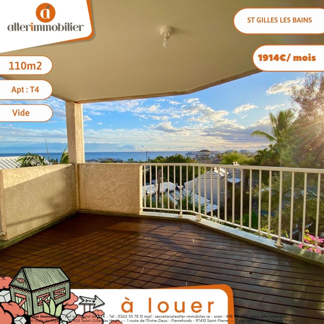 A LOUER – APT T4 – ST GILLES LES BAINS