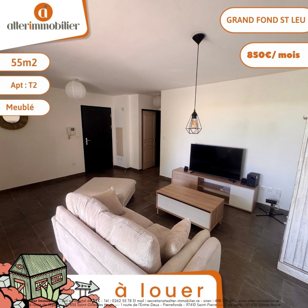 A LOUER – T2 MEUBLE – GRAND FOND ST LEU